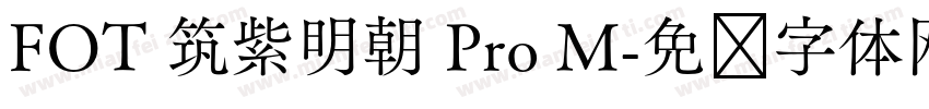 FOT 筑紫明朝 Pro M字体转换